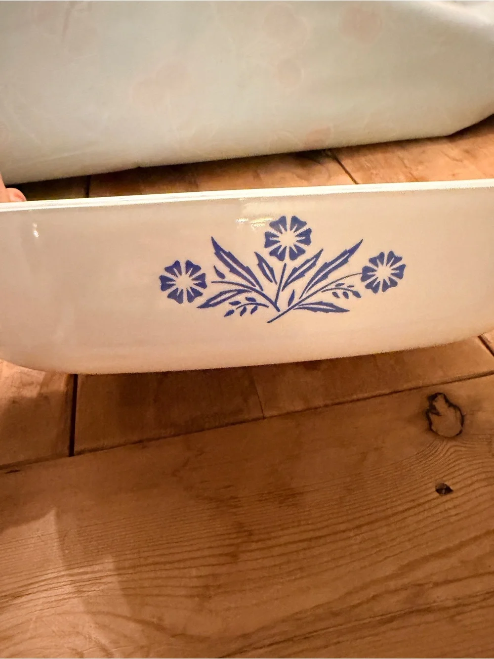 Vintage Blue Floral Casserole Dish